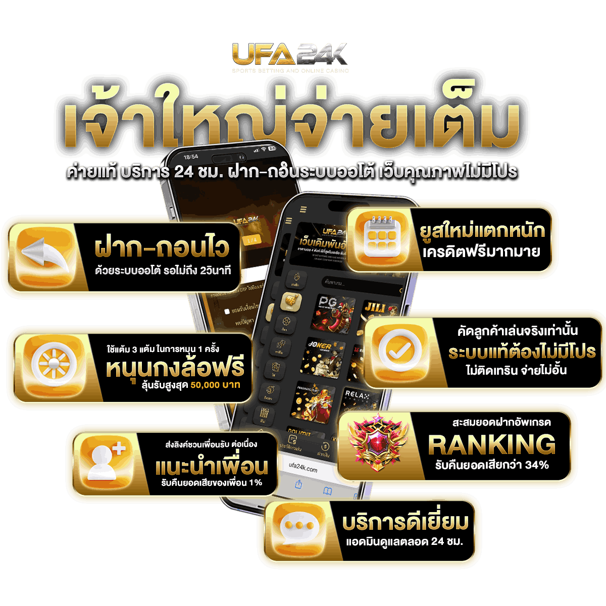 UFA24K พนันบอลเว็บตรงเจ้าแรกในประเทศไทย UFABET เว็บหลัก คาสิโนออนไลน์ เว็บแทงบอลอันดับ 1 ครบวงจร